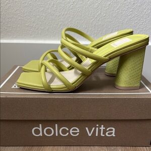 Dolce Vita Women's Lime Green Heeled Sandals
